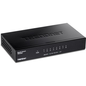 TRENDnet TEG-S83 8-Port Unmanaged Gigabit Ethernet Switch, Desktop, fanless